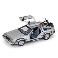 WELLY 1/24 Atgal į ateitį Laiko mašina Metalinis lietas lydinio modelis Automobilis DMC-12 DeLorean Metalinis žaislinis automobilis Dovana Kolekcija Automobilio modelis